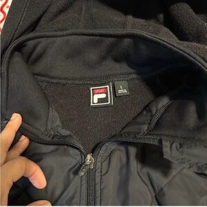 SPORT P Hooded Black Zip Jacket